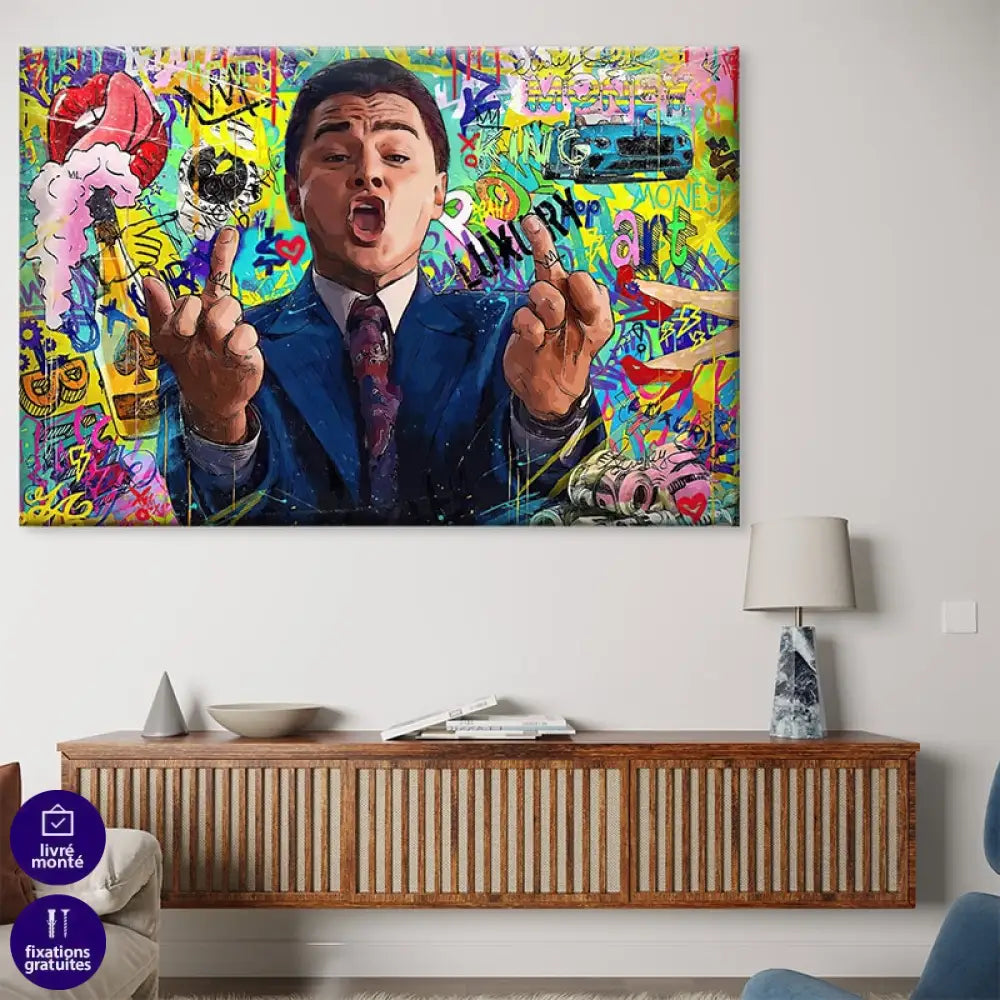 Tableau Loup de Wall Street Tableau Street Art