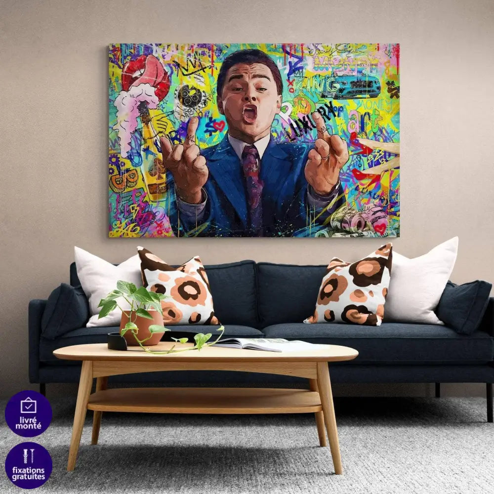 Tableau Loup de Wall Street - Montableaudeco