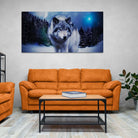 Tableau Loup des Neiges - Montableaudeco