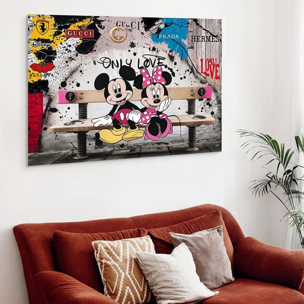 Tableau Luxe Mickey et Minnie Love Fashion Tableau Luxe