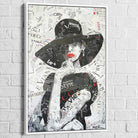 Tableau Luxe Silhouette Glamour 40x60cm / Cadre Blanc Tableau Luxe