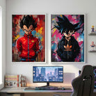 Street art style manga painting on canvas for a teenager's bedroom