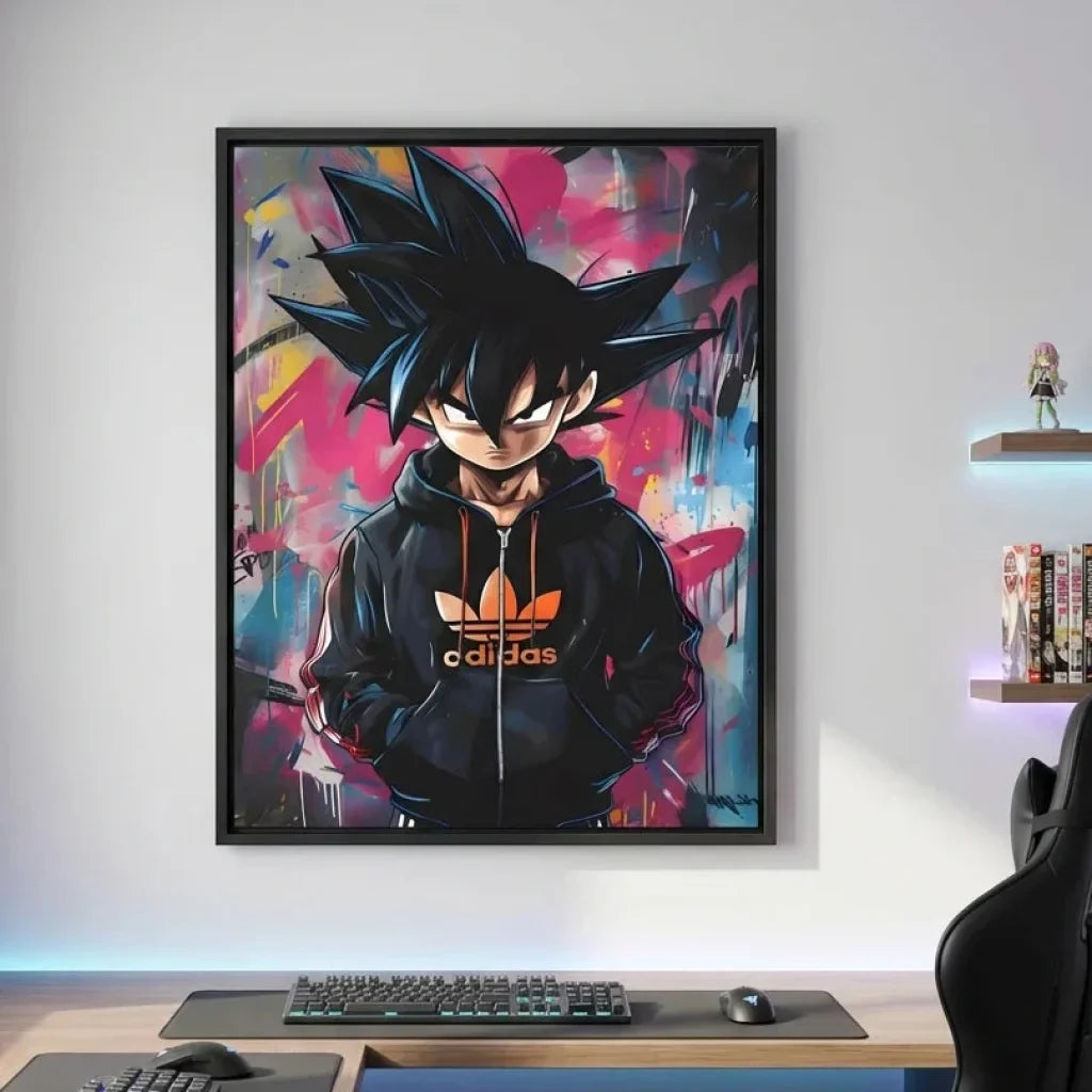 Dragon Ball urban design canvas wall art