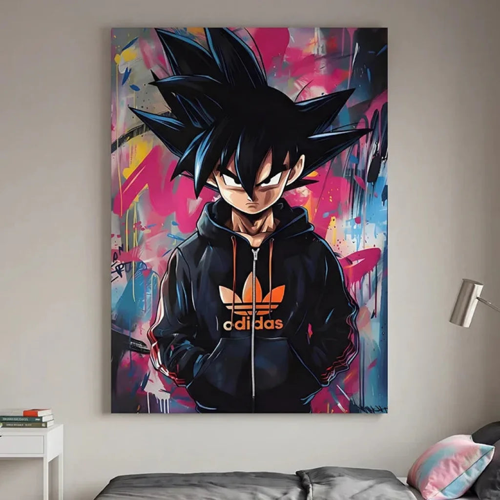 Modern Dragon Z painting on stretched canvas, wall decoration