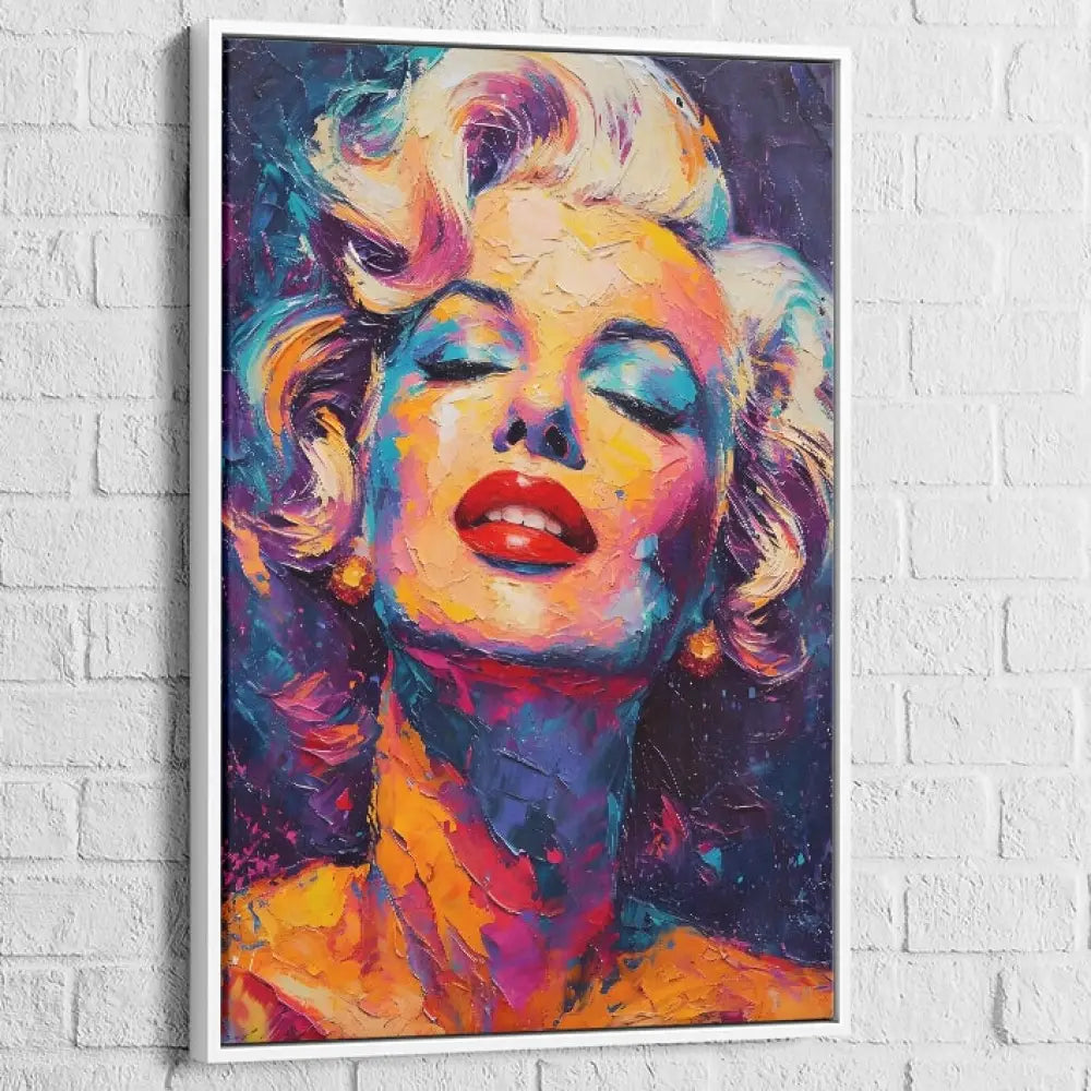 illustration murale Marilyn Monroe rouge à lèvres

