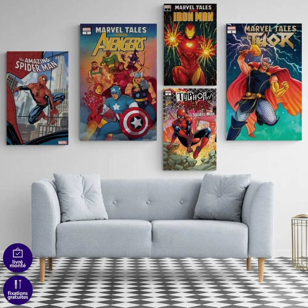 Tableau Marvel Couverture Bd Vintage - Montableaudeco