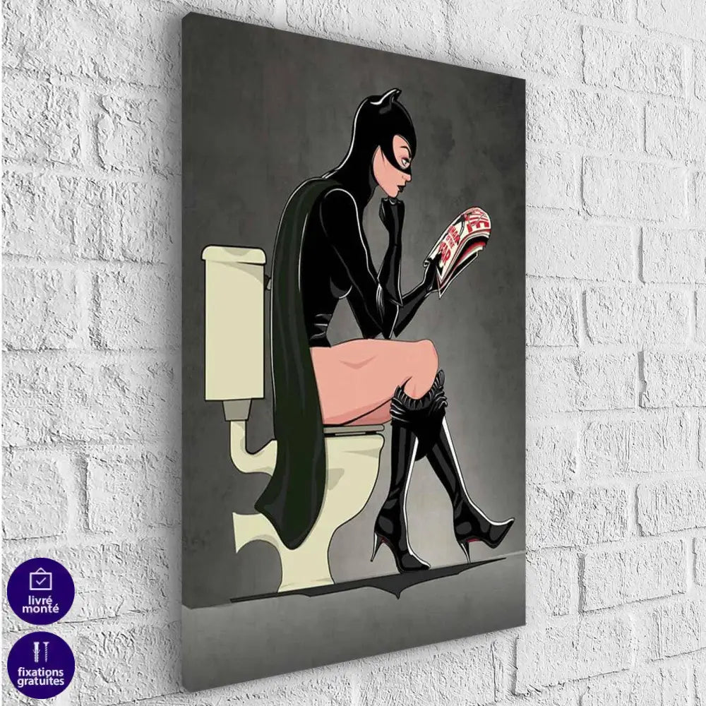 Tableau Marvel Dc Comics Les Héros aux Toilettes - Montableaudeco