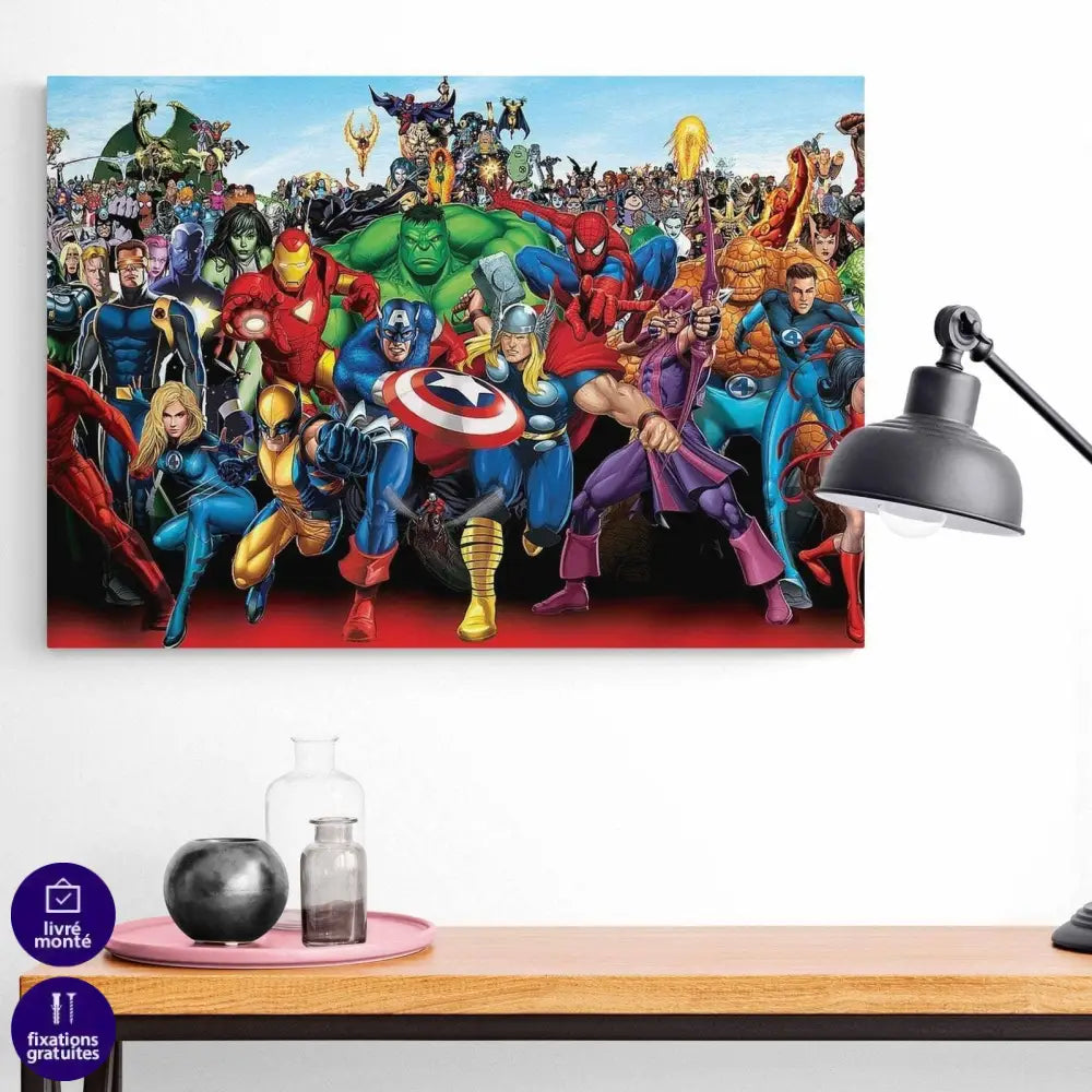 Tableau Marvel Dc Comics Les Super Héros - Montableaudeco