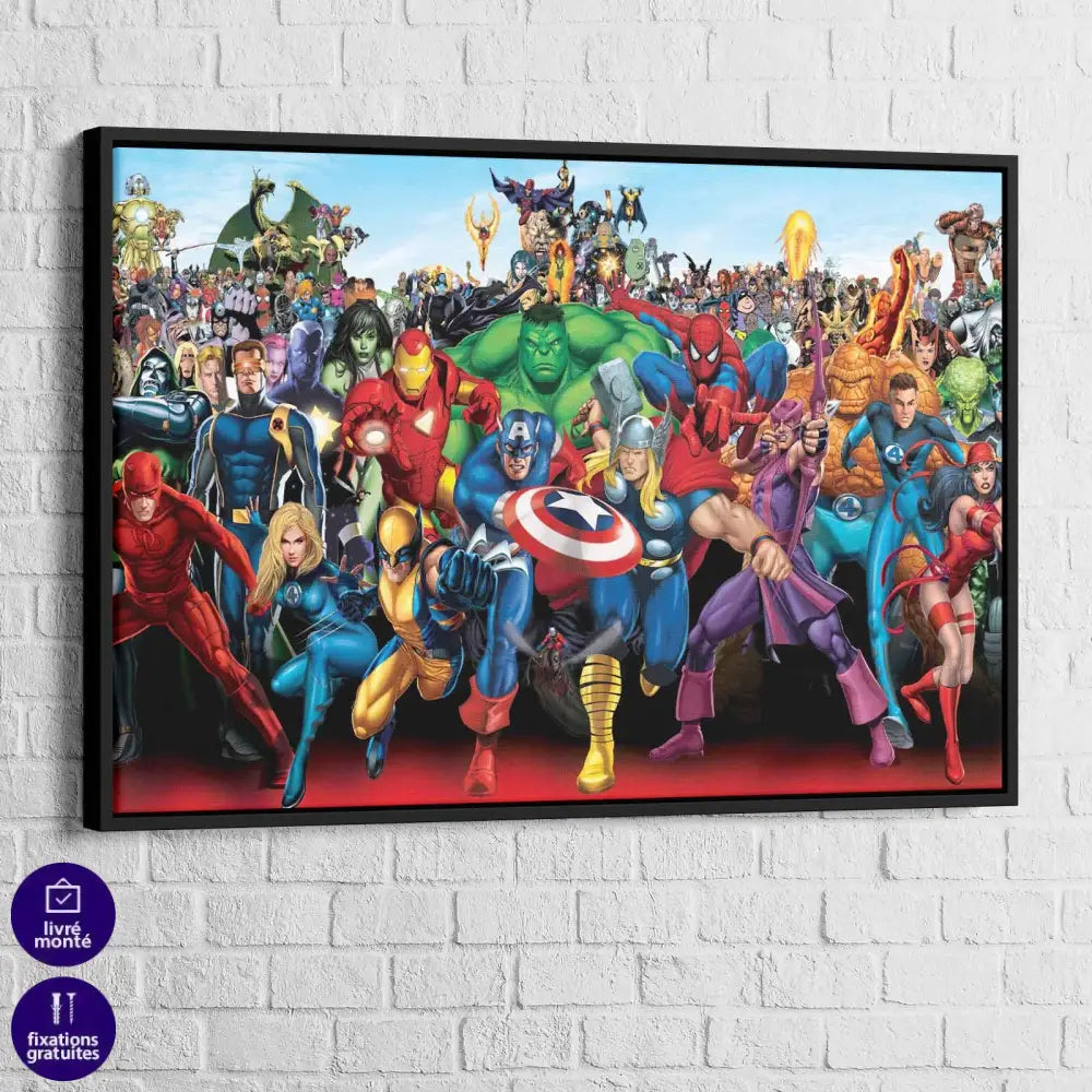 Tableau Marvel Dc Comics Les Super Héros - Montableaudeco