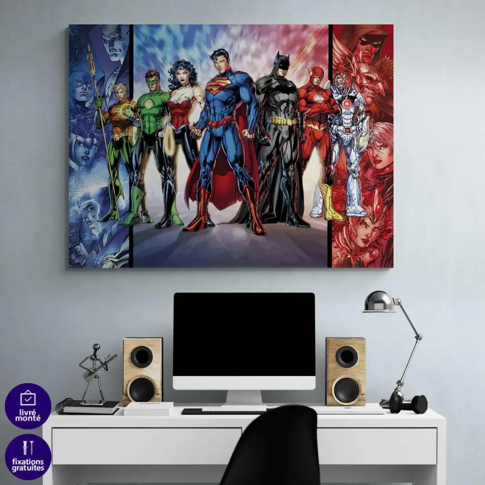 Tableau Marvel Les Super Héros BD - Montableaudeco