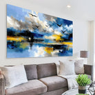 Tableau Mer Abstraite – Ciel Bleu et Reflets Tableau Fleur