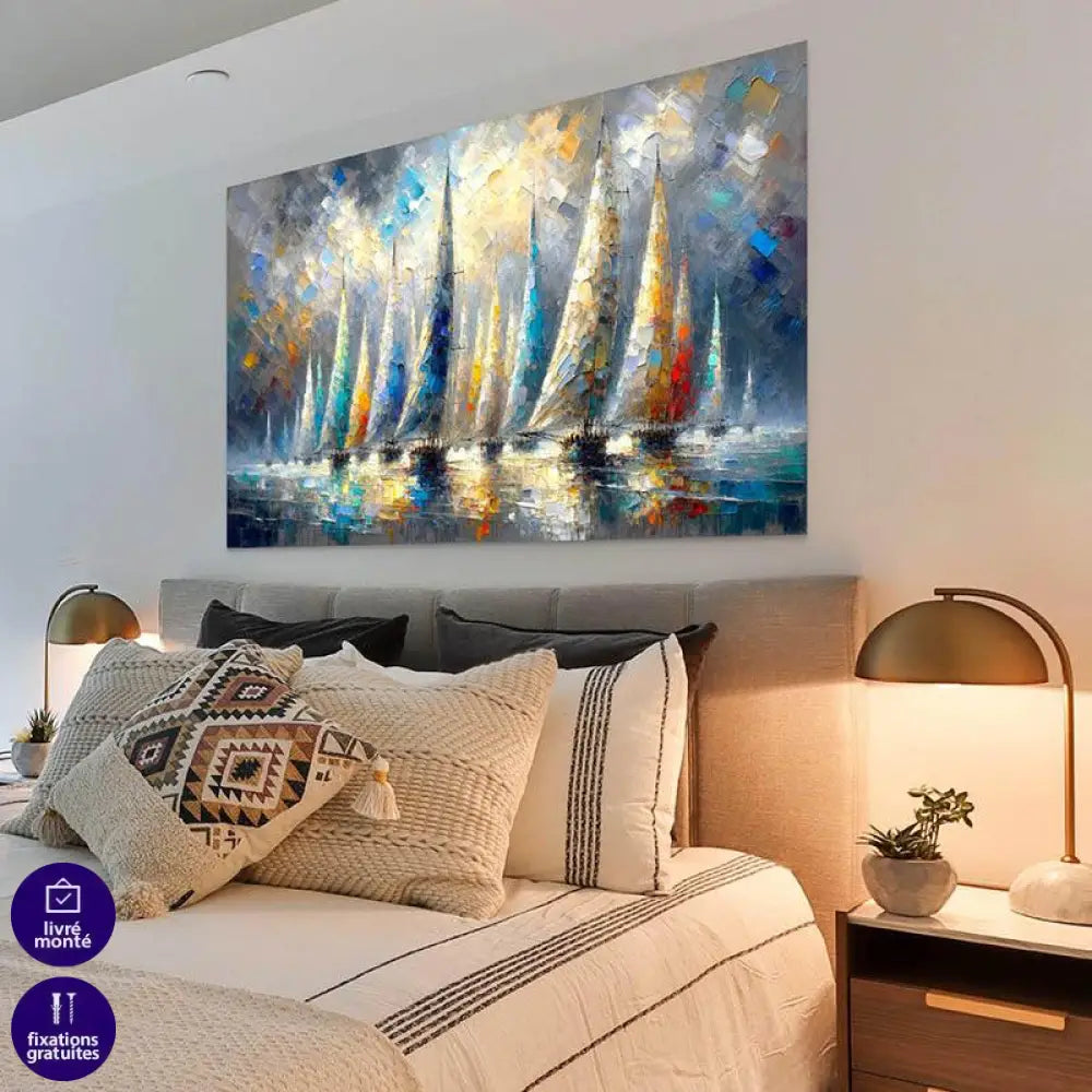 Tableau Mer Sillage Poétique - Montableaudeco