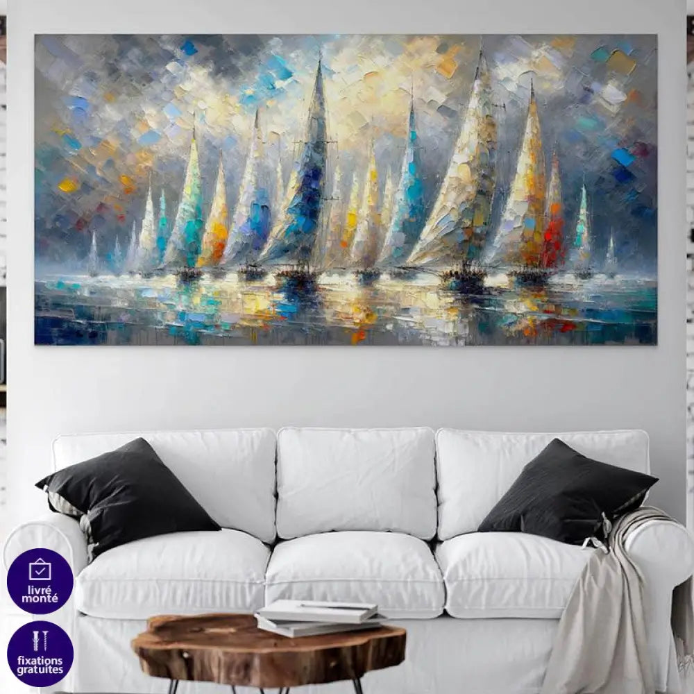 Tableau Mer Sillage Poétique - Montableaudeco