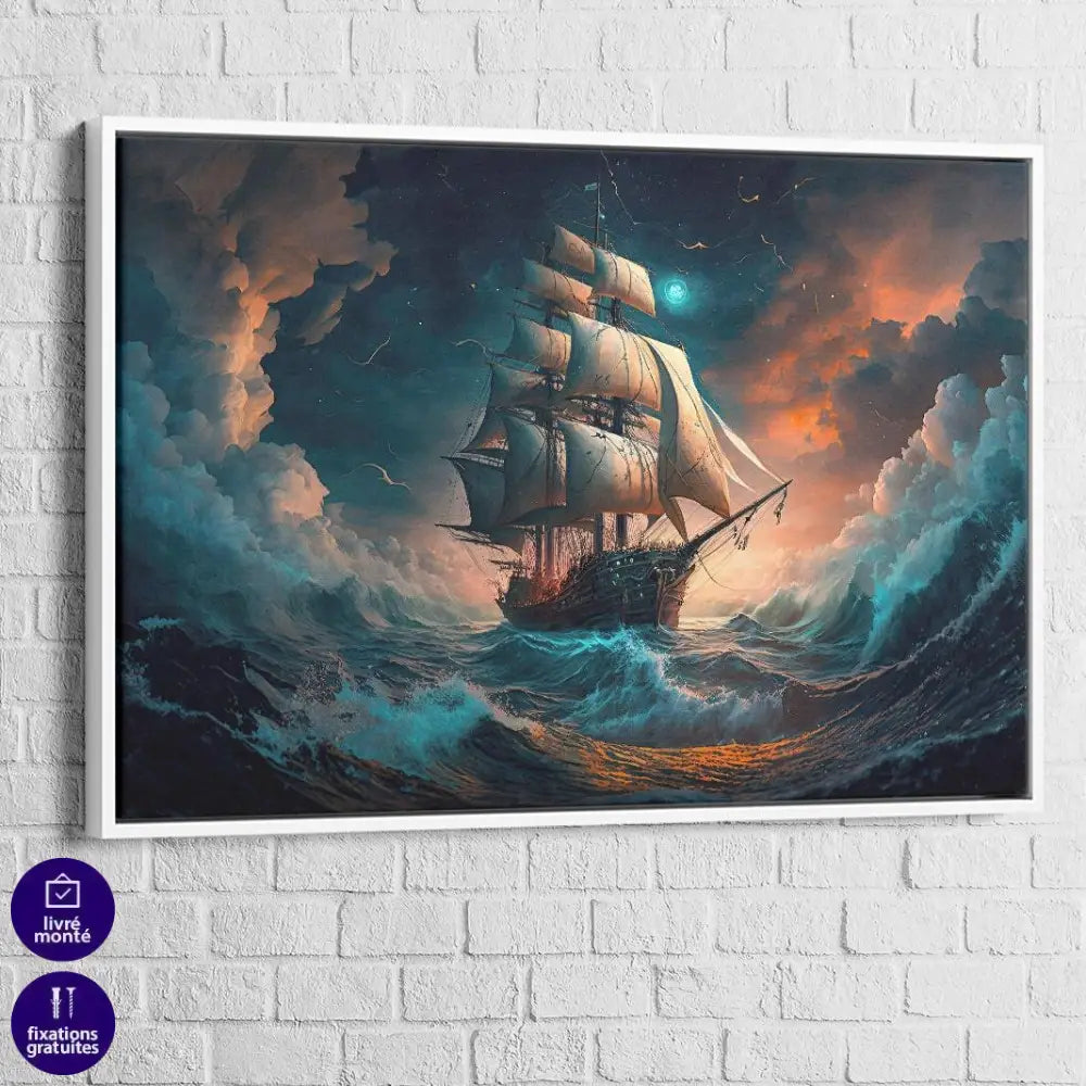 Tableau Mer Voilier mer démontéé - Montableaudeco