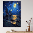 Tableau Mer Voiliers sous les étoiles - Montableaudeco