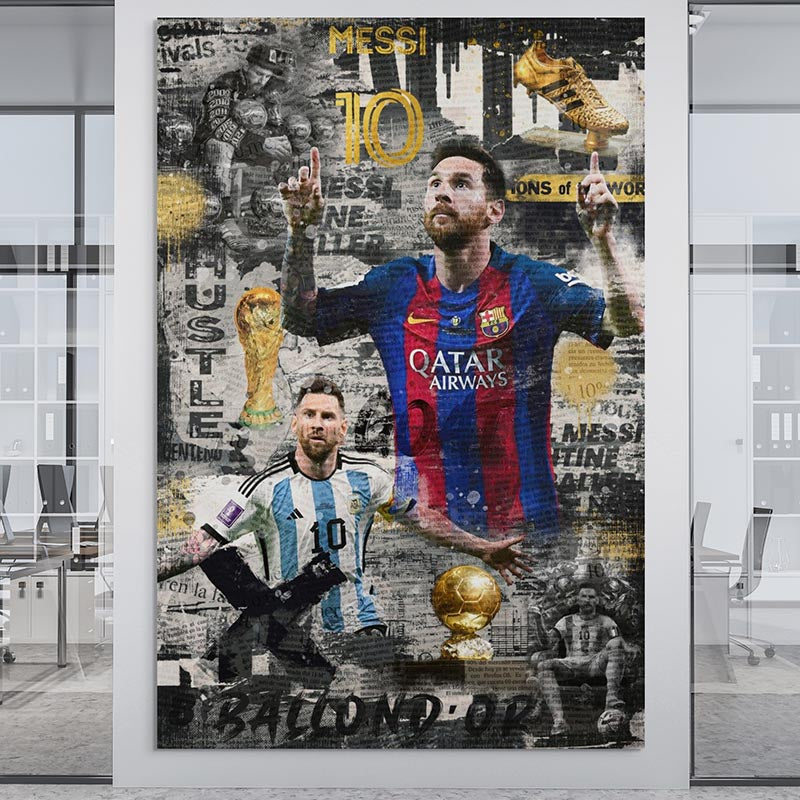 Tableau Messi Le Ballon D'or