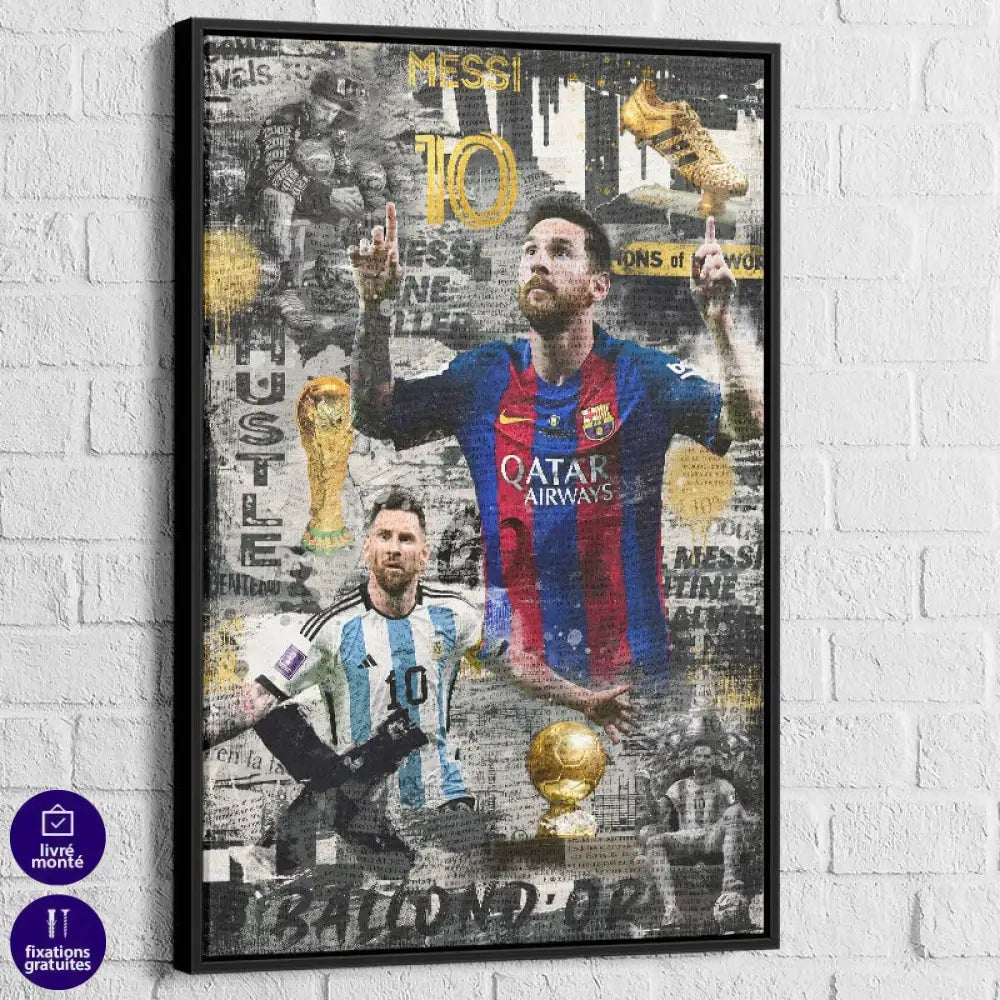Tableau Messi Le Ballon D'or 3