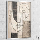 Tableau line art cadre blanc 