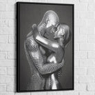 Tableau Moderne Amour Surréaliste 40x60cm / Cadre Noir Tableau Femme