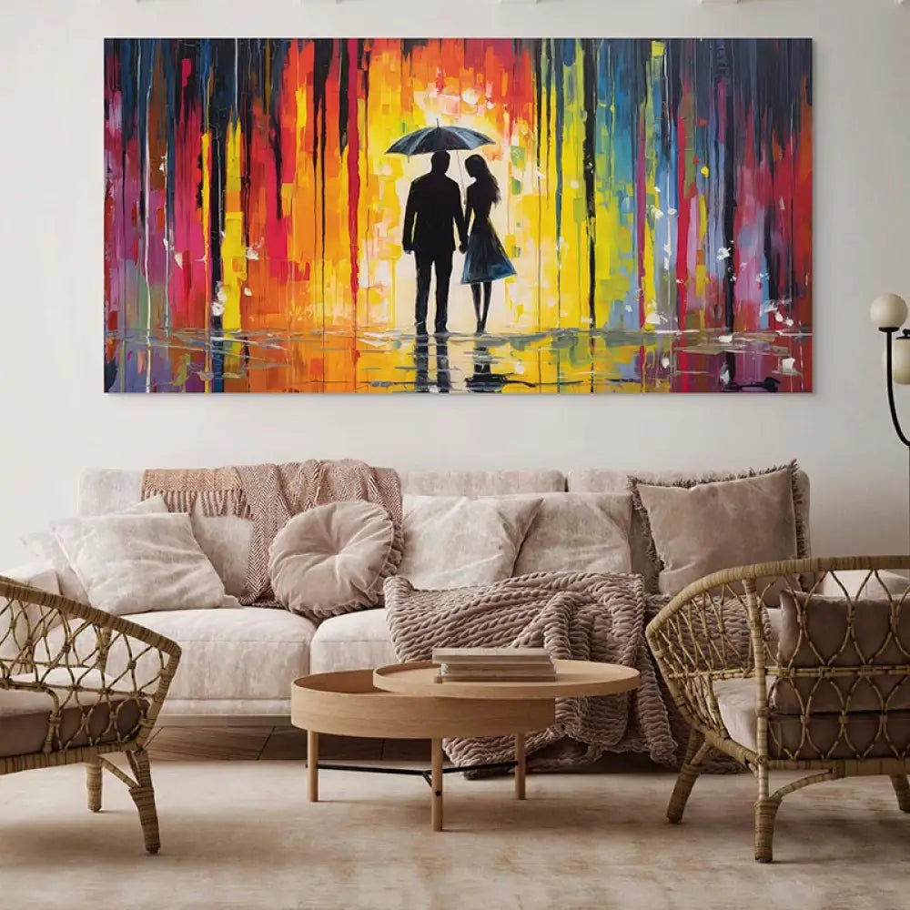 Tableau Moderne Évasion Romantique 40x80cm / Toile tendue sur châssis Tableau Moderne
