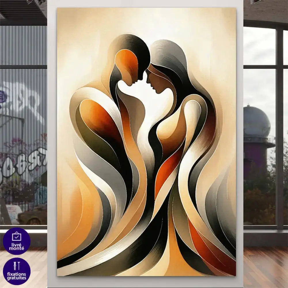 Tableau moderne Harmonie Sensuelle - décoration murale abstraite élégante

