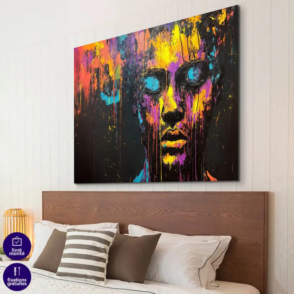 Tableau Moderne Larmes Chromatiques 3