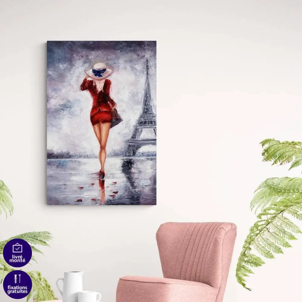 Tableau Moderne Une Femme à Paris - Montableaudeco