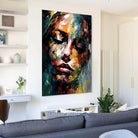 Tableau Moderne Visage en Fusion 40x60cm / Affiche sans cadre Tableau Moderne