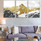 Tableau Montagne Enneigées 3 parties - Montableaudeco