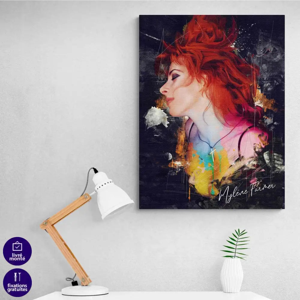 Tableau Mylène Farmer J'ai rêvé qu'on pouvait s'aimer - Montableaudeco