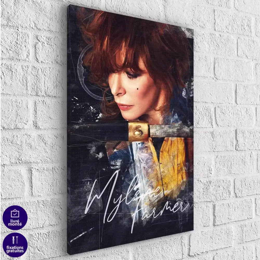 Tableau Mylène Farmer Pourvue qu'elles soient douces - Montableaudeco