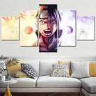 Tableau Naruto 5 Parties Itachi Lumière et Ombre - Montableaudeco