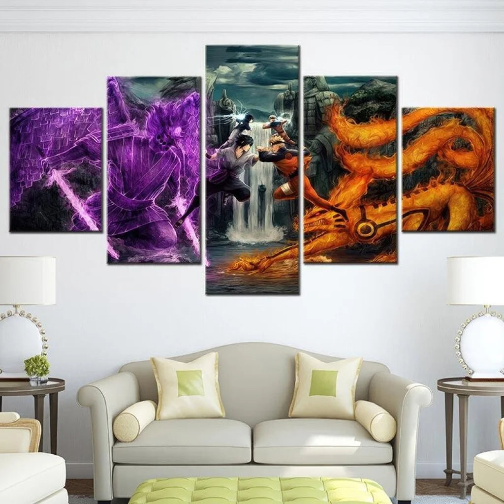 Tableau Naruto 5 Parties Les Forces de Naruto - Montableaudeco