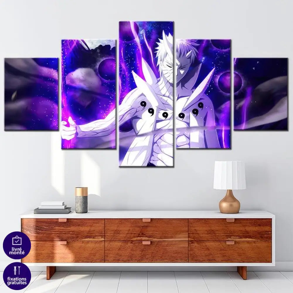 Tableau Naruto 5 Parties Magique - Montableaudeco