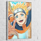 Illustration murale Naruto Uzumaki style anime japonais

