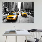 Tableau New York Noir et Blanc Taxi - Montableaudeco