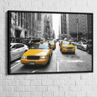 Tableau New York Noir et Blanc Taxi - Montableaudeco