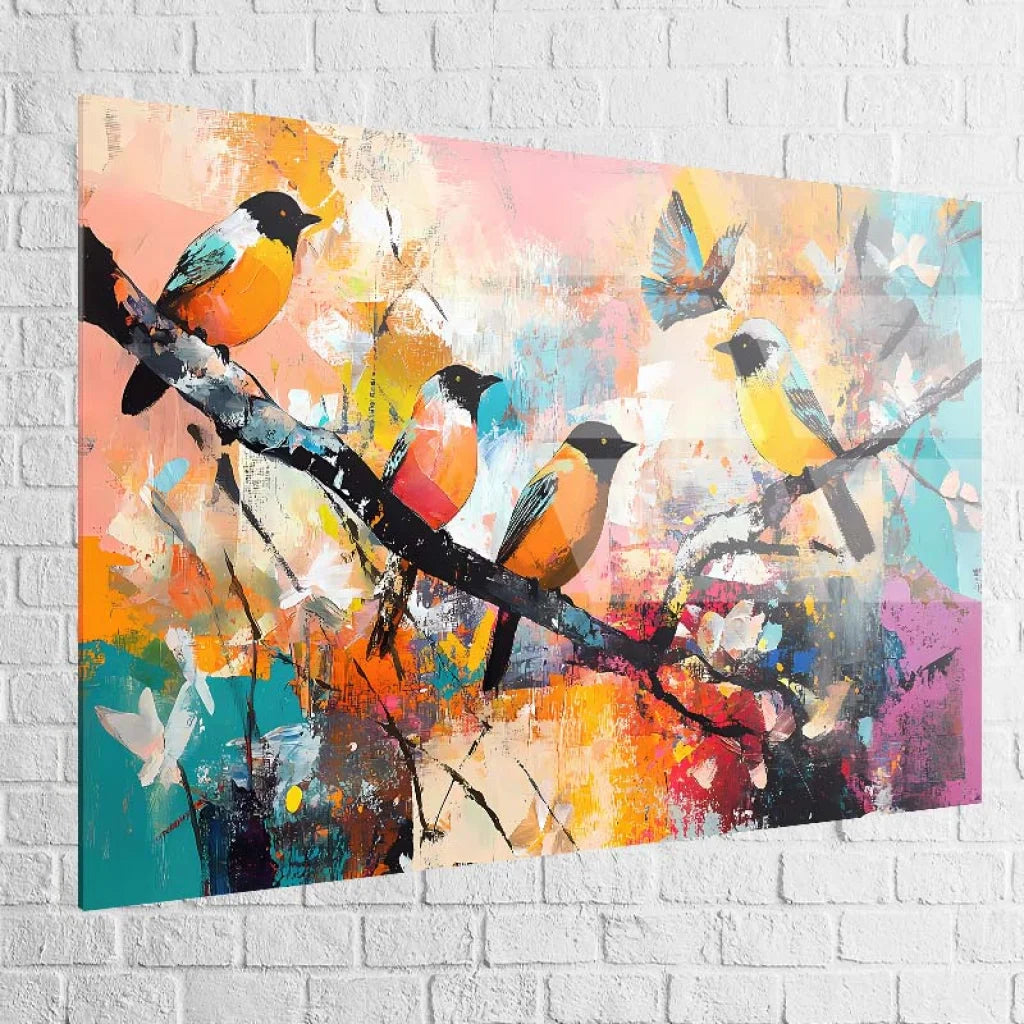 Tableau Oiseau Sur la Branche 5