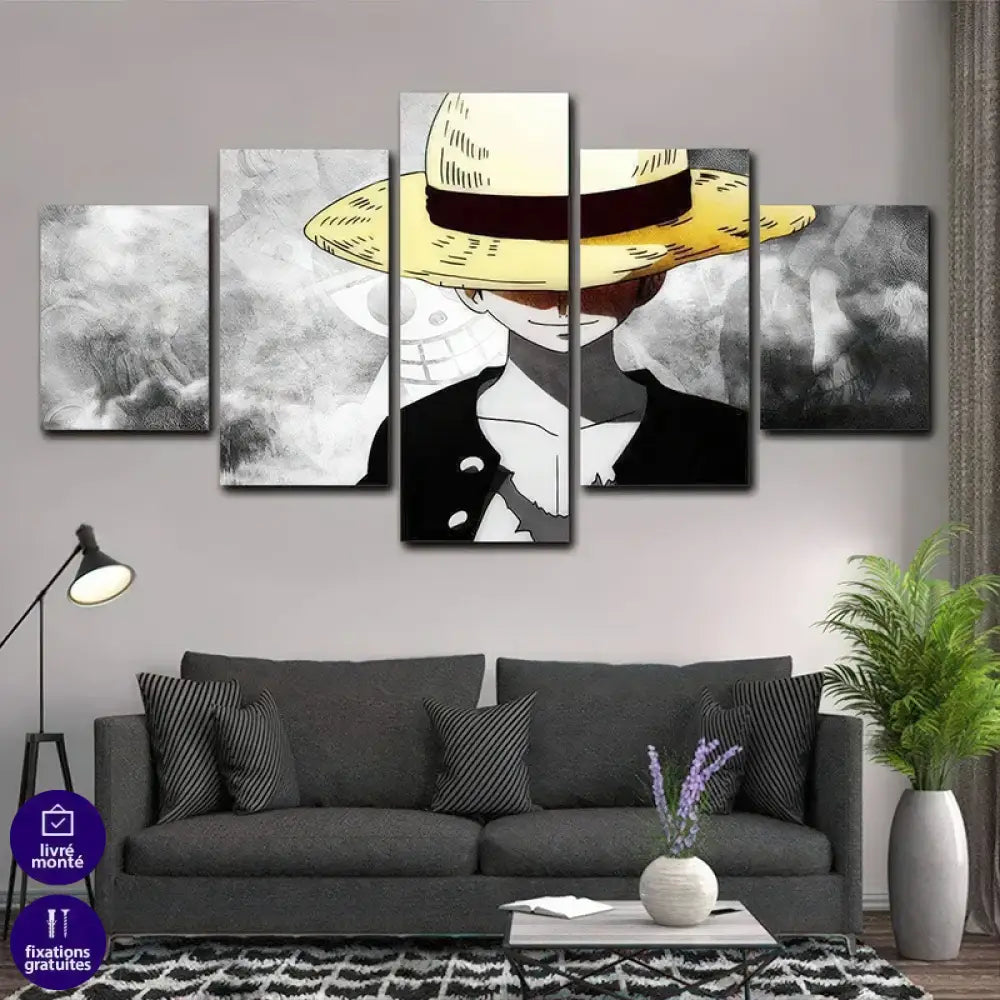 Tableau One piece 5 panneaux Montableaudeco