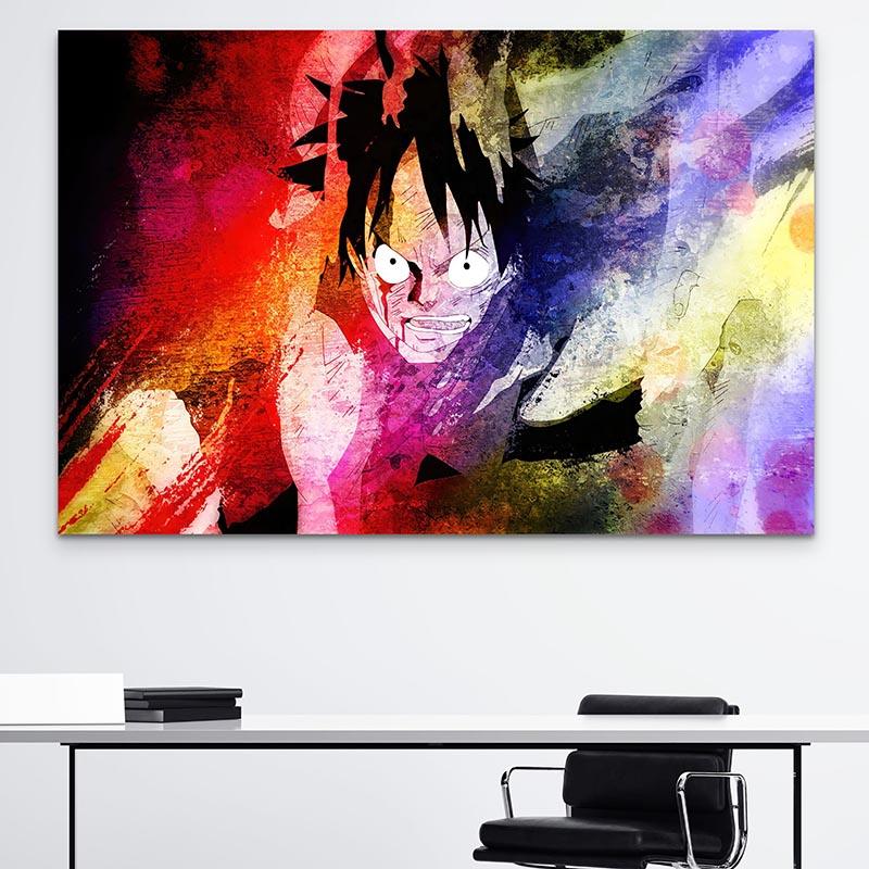 Tableau One Piece Luffy Coloré - Montableaudeco