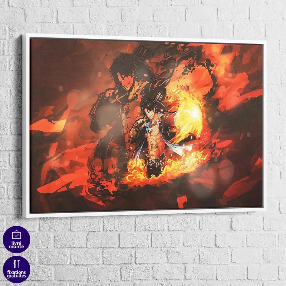Tableau One Piece Portgas Fire - Montableaudeco