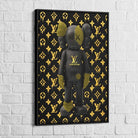 tableau street art ours cadre noir