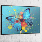 Tableau Papillon Bleu Graffiti - Montableaudeco