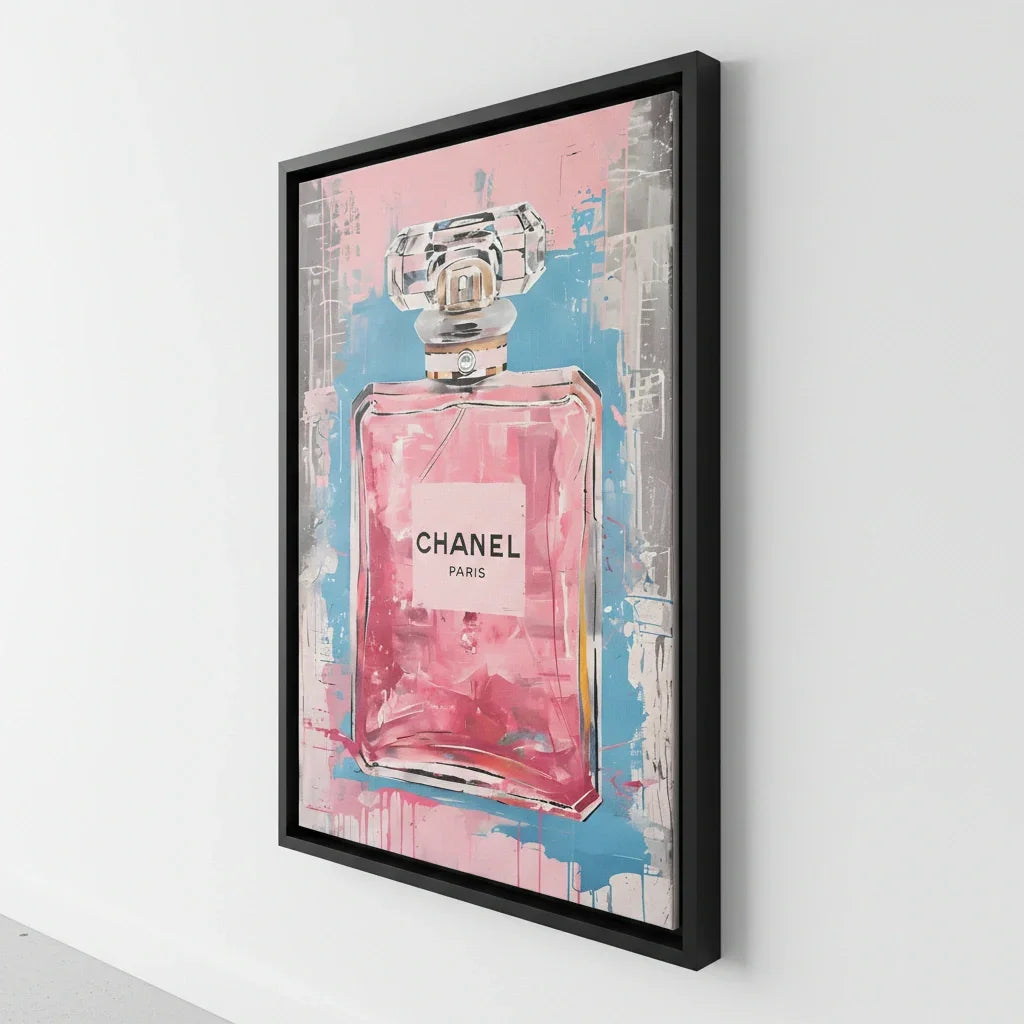 black floating frame wall art artistic blue rose wall art