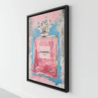 black floating frame wall art artistic blue rose wall art