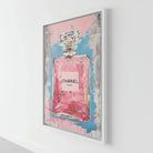 white floating frame wall art glam fragrance