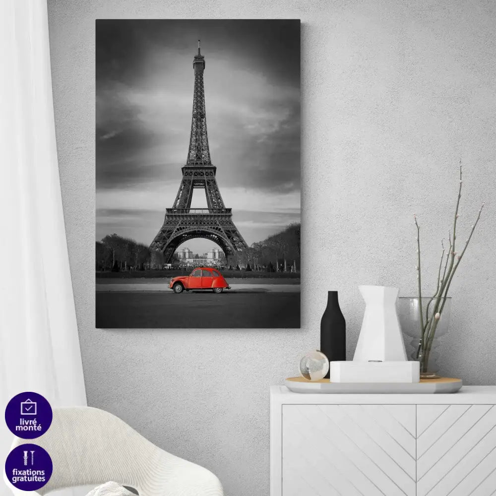 Tableau Paris Eiffel Noir et Blanc - Montableaudeco
