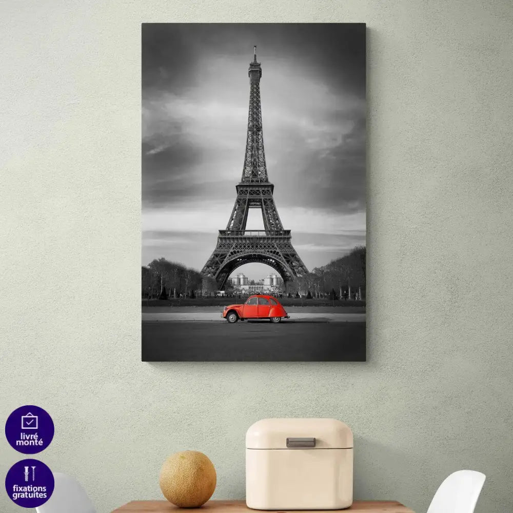 Tableau Paris Eiffel Noir et Blanc - Montableaudeco