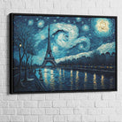 Toile Paris moderne, style peinture texturée impasto