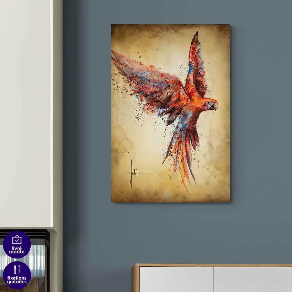 Tableau Perroquet Coloré - Montableaudeco